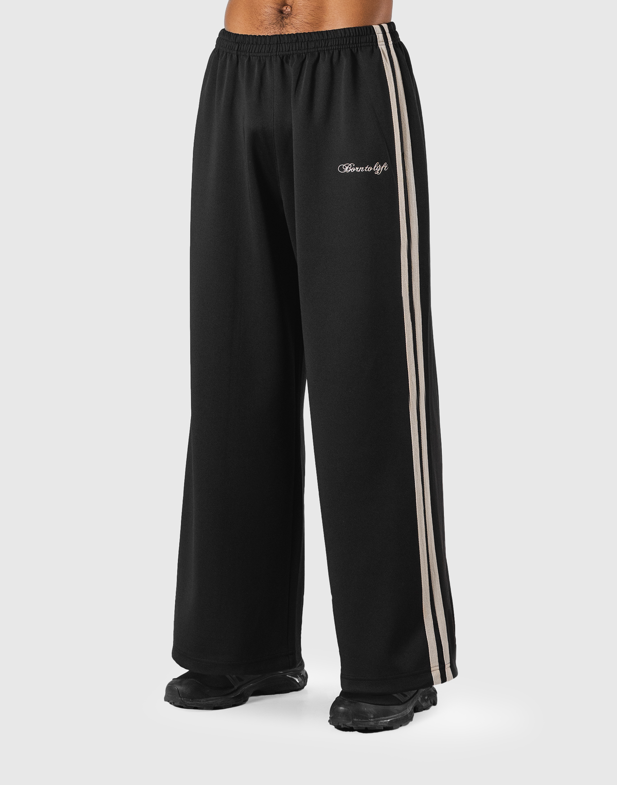 2Line Side Tape Track Pants - Black