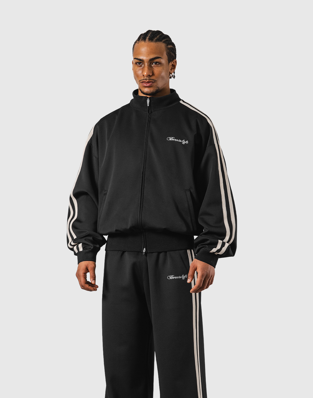 LYFT 2LINE SIDE TAPE TRACK ブラックLyft 2Line Side Tape Track Jacket - Black – LÝFT