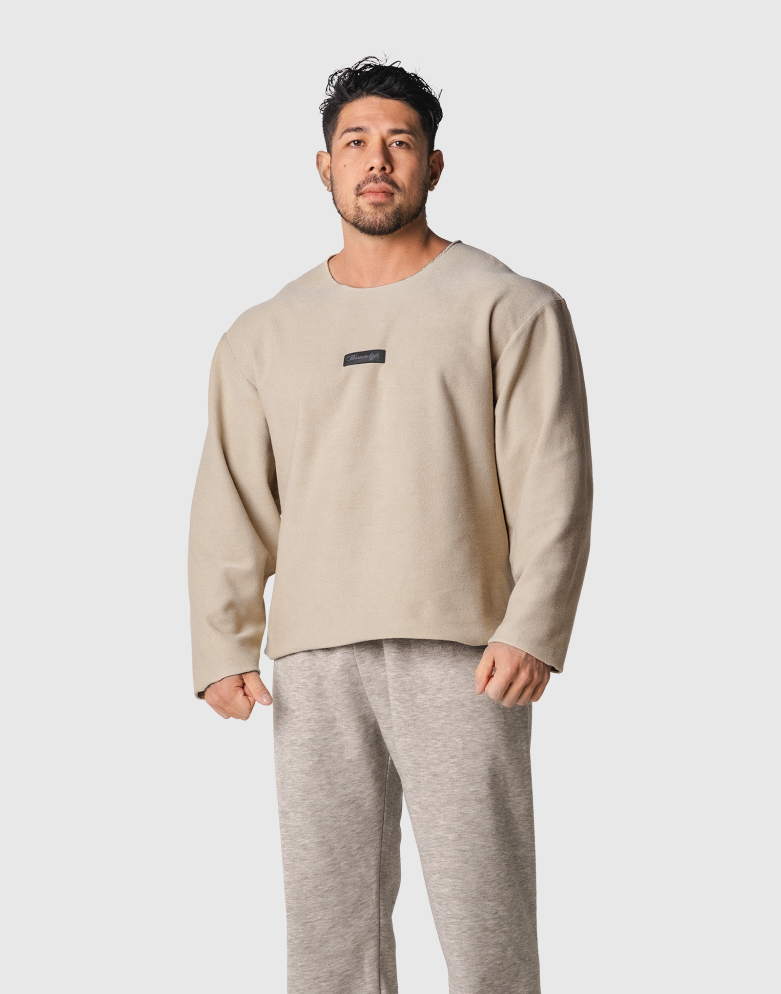 LYFT サーマルルーズワッペン ロングTシャツ ダークグレー　Lサイズ Thermal Loose Wappen Long T-Shirt - Beige – LÝFT