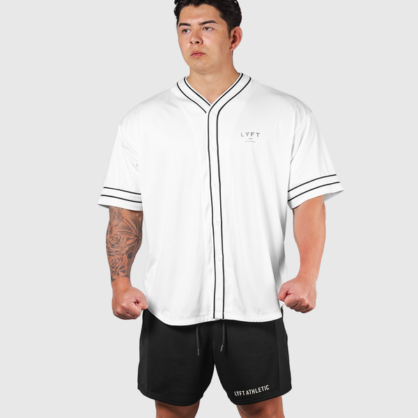 LÝFT Mesh Baseball Shirt - Ivory