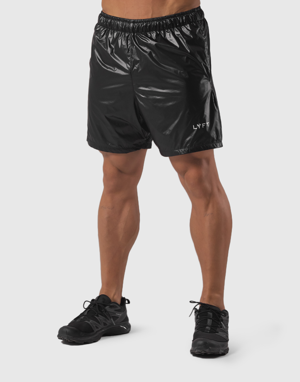 Glossy LÝFT Logo Shorts - Black