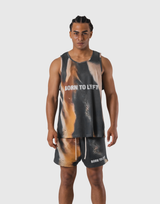 BTL Graphic Mesh Tanktop - Brown