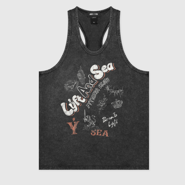 LÝFT × WIND AND SEA Graphic Tanktop - Black