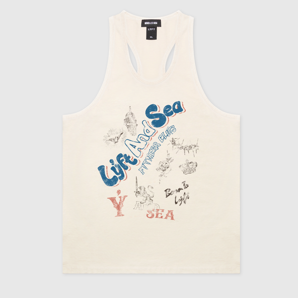LÝFT × WIND AND SEAGRAPHIC TANKTOP - RED LÝFT × WIND AND SEA Graphic Tank Top - Ivory