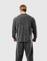 Fire Ý Graphic Long Sleeve T-Shirt - Black