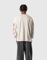 Fire Ý Graphic Long Sleeve T-Shirt - Ivory