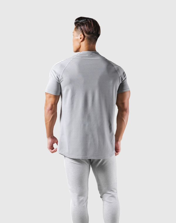 18 Logo Sweat Polo Shirt - Grey – LÝFT 18 Logo Sweat Polo Shirt - Grey – LÝFT