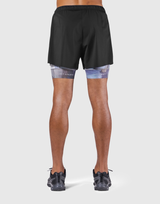Layered Stretch Nylon Shorts - Blue