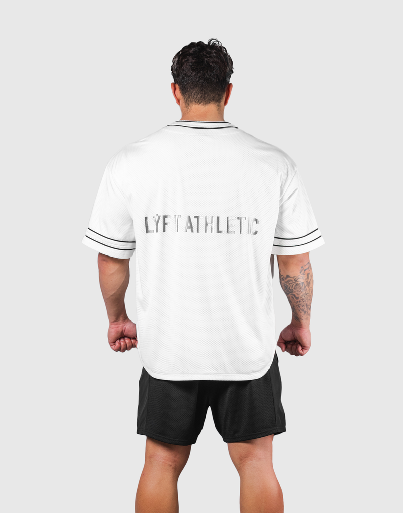 LÝFT Mesh Baseball Shirt - Ivory