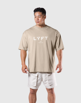 LÝFT Logo Big T-Shirt V.2 - Beige