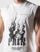 Fire Panther Graphic Vintage Tanktop - White