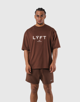 LÝFT Logo Big T-Shirt V.2 - Brown