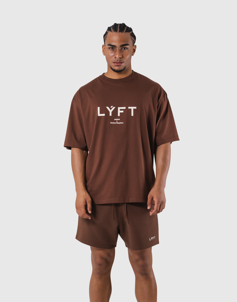LÝFT Logo Big T-Shirt V.2 - Brown