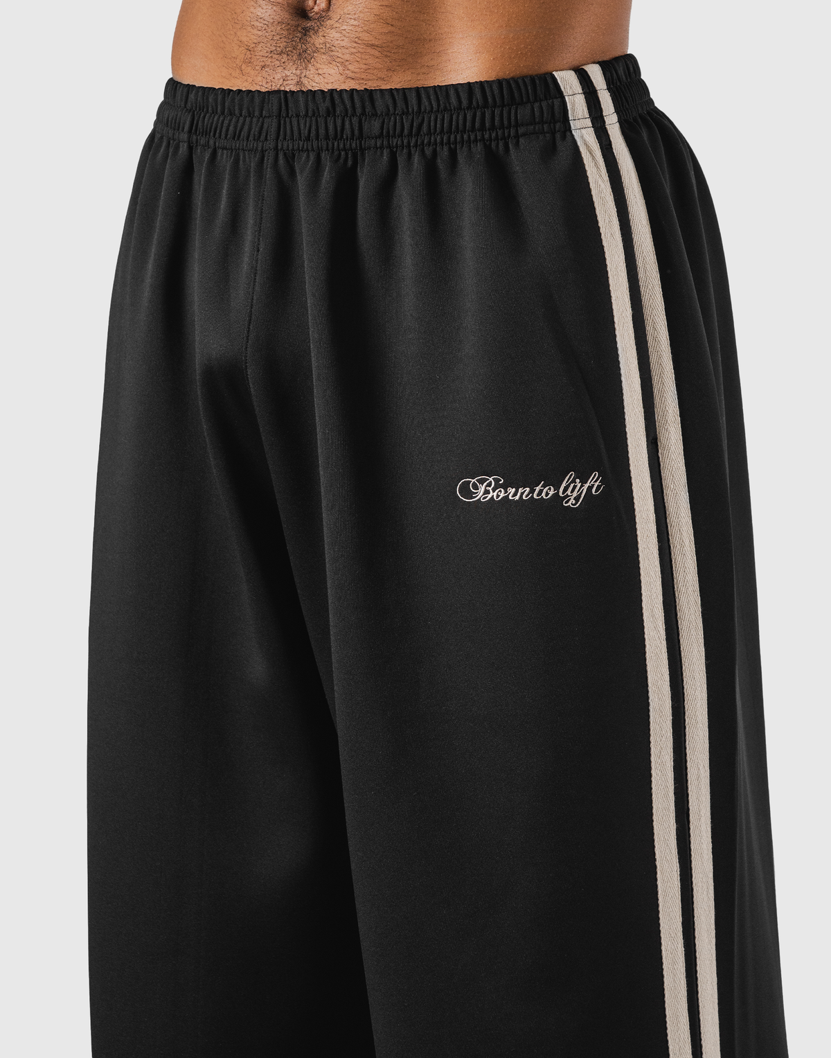 2Line Side Tape Track Pants - Black
