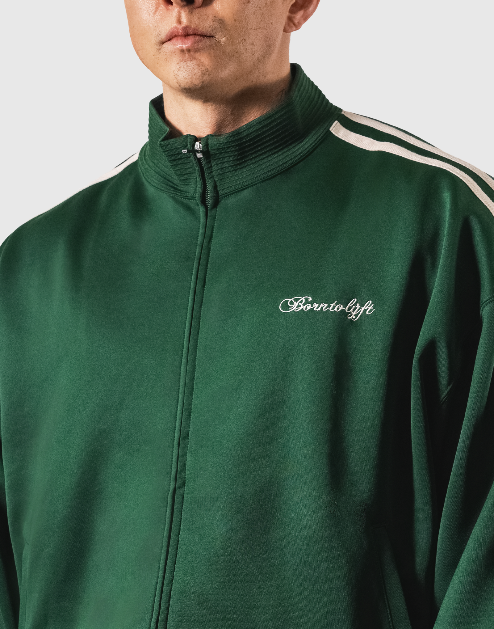 2-Line Side Tape Track Jacket - Green – LÝFT