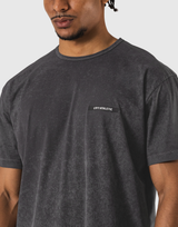 Stretch Nylon Wappen Vintage T-Shirt - D.Grey