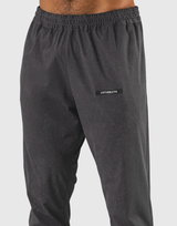 Stretch Nylon Emblem Vintage Long Pants - D.Grey