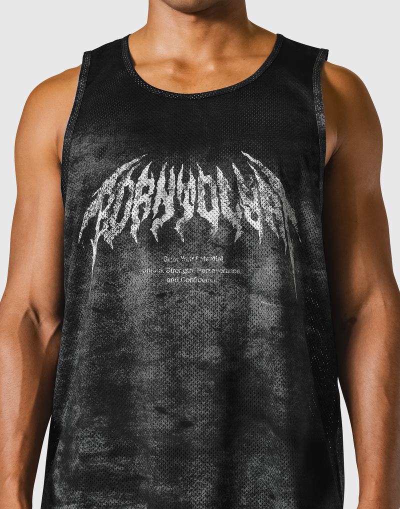 Death Metal Logo Vintage Mesh Tanktop - Black – LÝFT