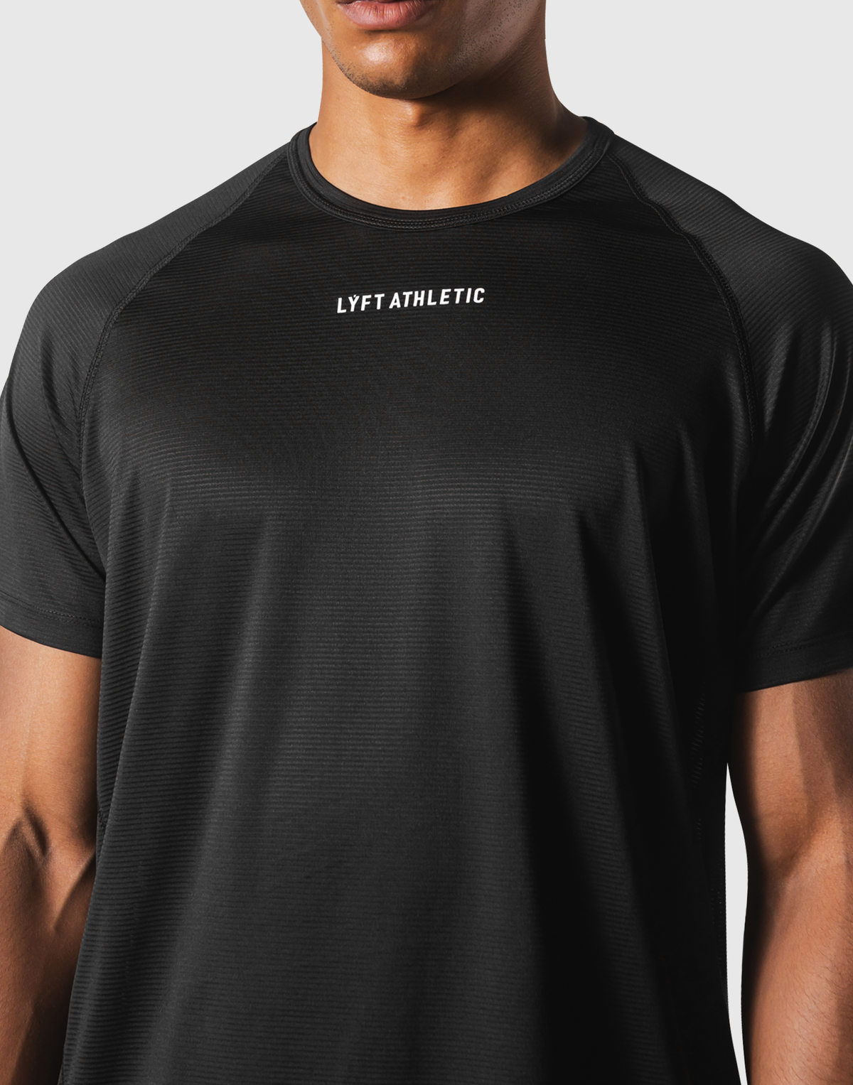 LÝFT Athletic Logo Stretch T-Shirt - Black