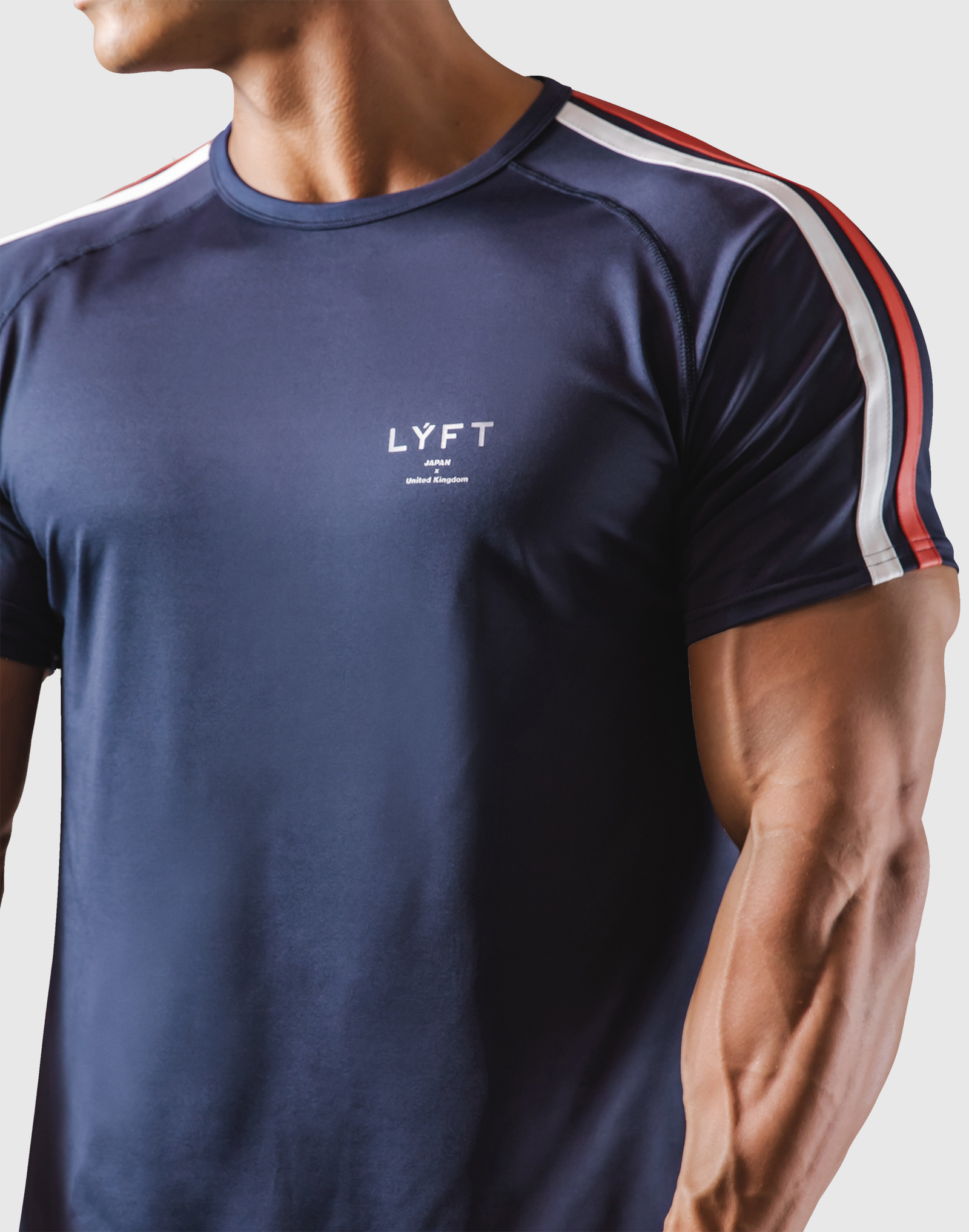 Slim Fit 2 Line T-Shirt 2 - Navy – LÝFT