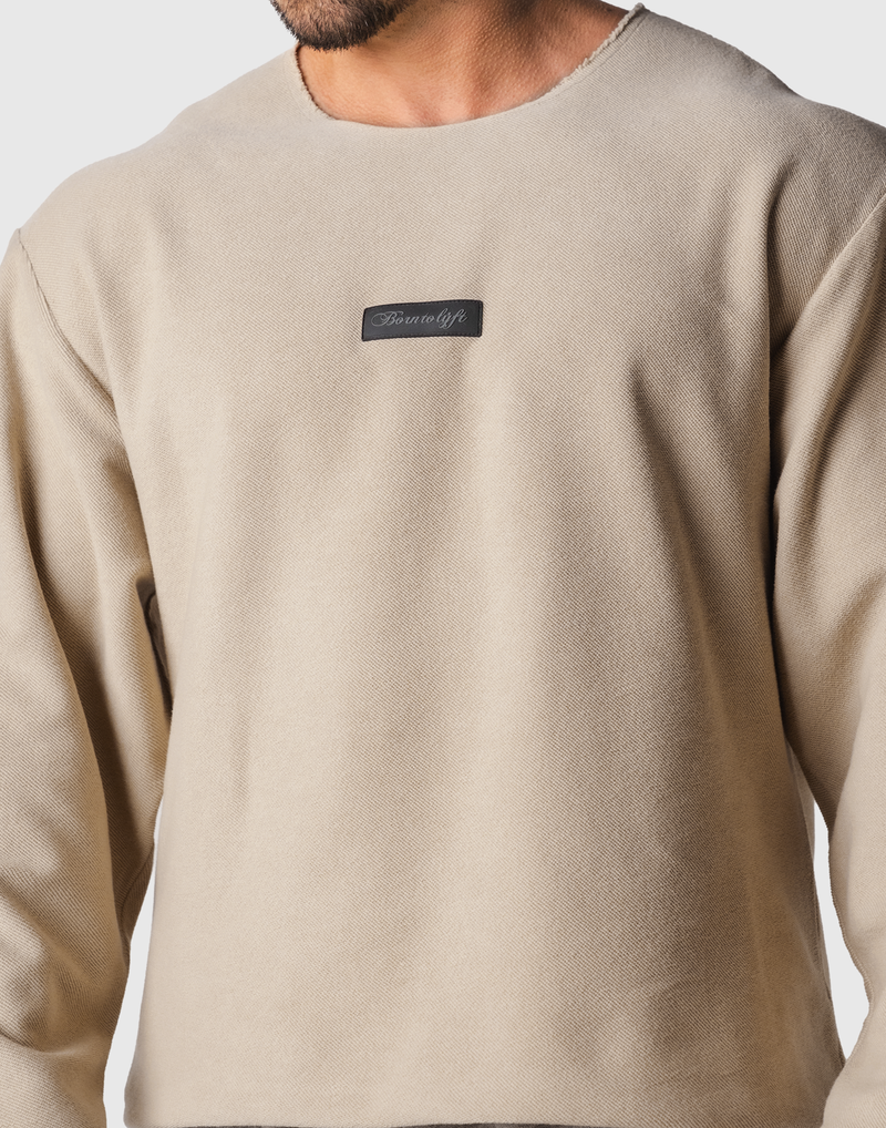 Thermal Loose Wappen Long T-Shirt - Beige – LÝFT Thermal Loose Wappen Long T-Shirt - Beige – LÝFT