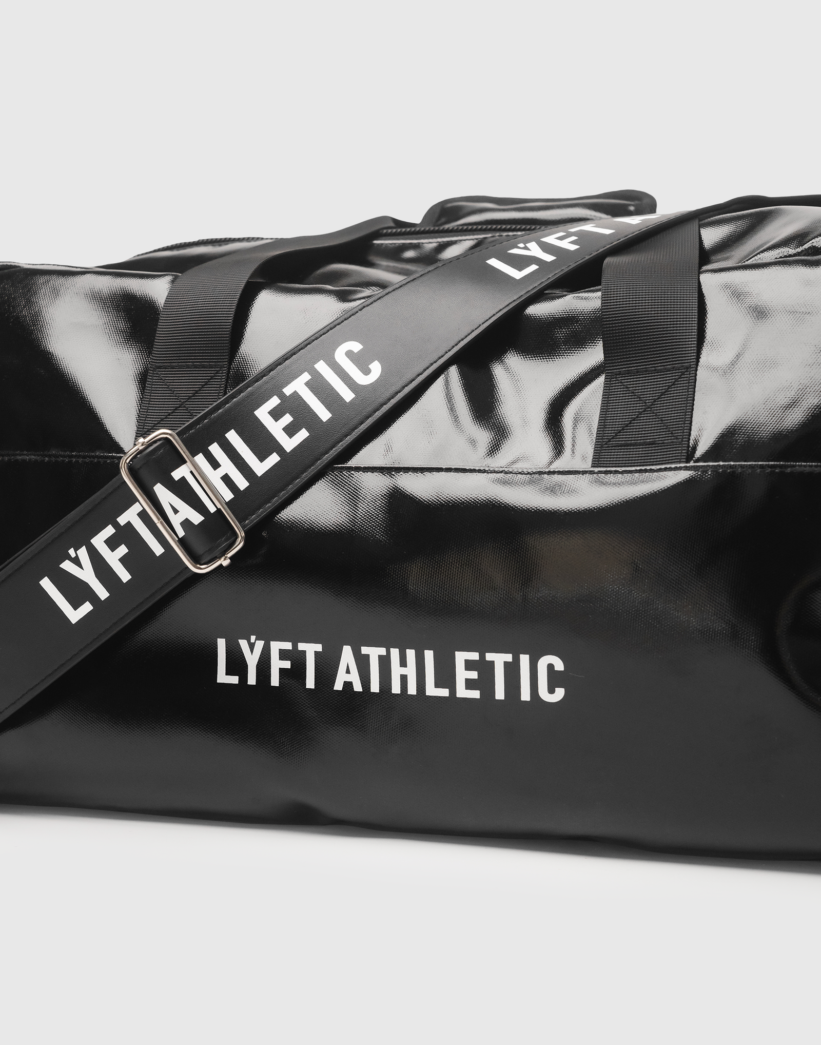 LÝFT 2Way Enamel Duffle Bag - Black