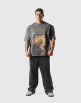 Herculean Graphic Vintage Big T-Shirt - D.Grey