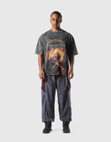 Herculean Graphic Vintage Big T-Shirt - Black
