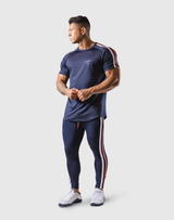 Slim Fit 2 Line T-Shirt 2 - Navy