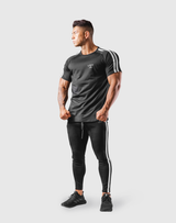 Slim Fit 2 Line T-Shirt 2 - Black