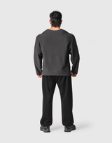 Thermal Loose Wappen Long T-Shirt - D.Grey