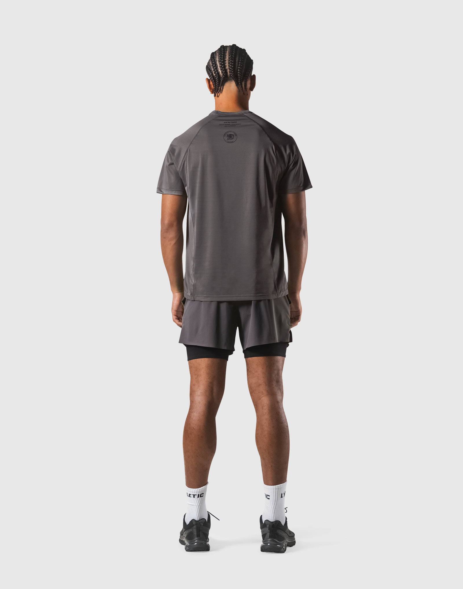LÝFT Athletic Logo Stretch T-Shirt - D.Grey