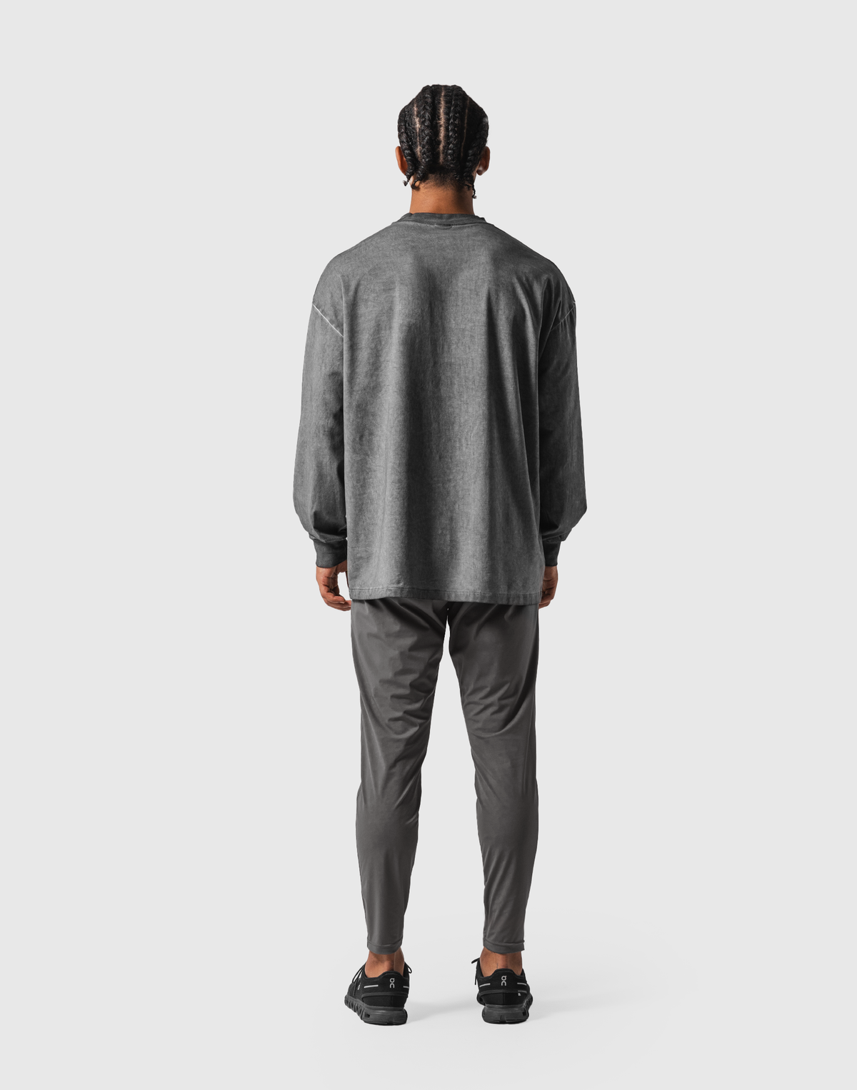 Extend Cotton Long Sleeve T-Shirt - Dark Gray