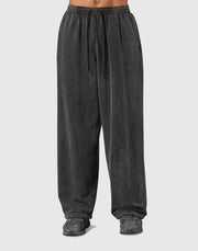 Vintage Sweat Wide Pants - Black