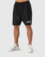 Script Logo Mesh Shorts - Black