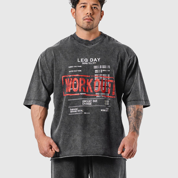 Leg Day Vintage Extra Big T-Shirt - Black – LÝFT