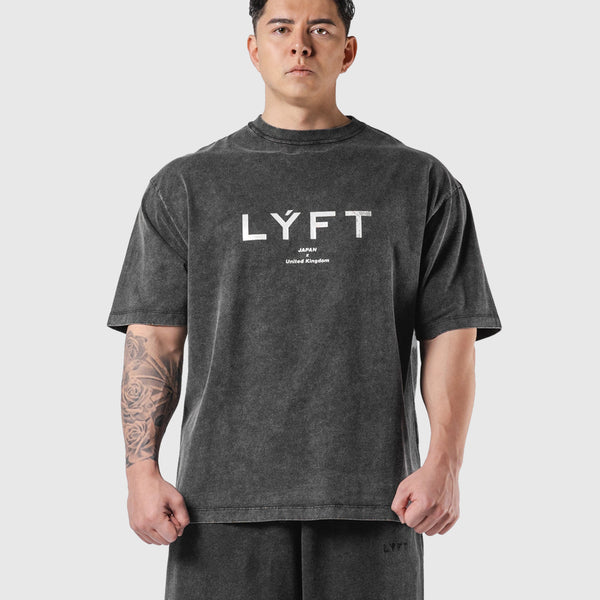 LÝFT Vintage Logo Big T-Shirt - Black