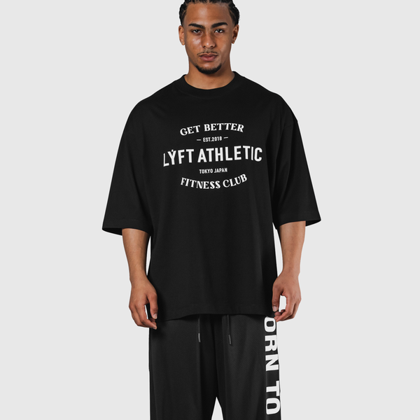 LÝFT Athletic Logo Extra Big T-Shirt - Black