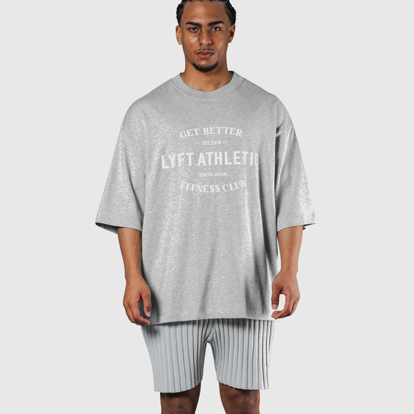 LÝFT Athletic Logo Extra Big T-Shirt - Grey