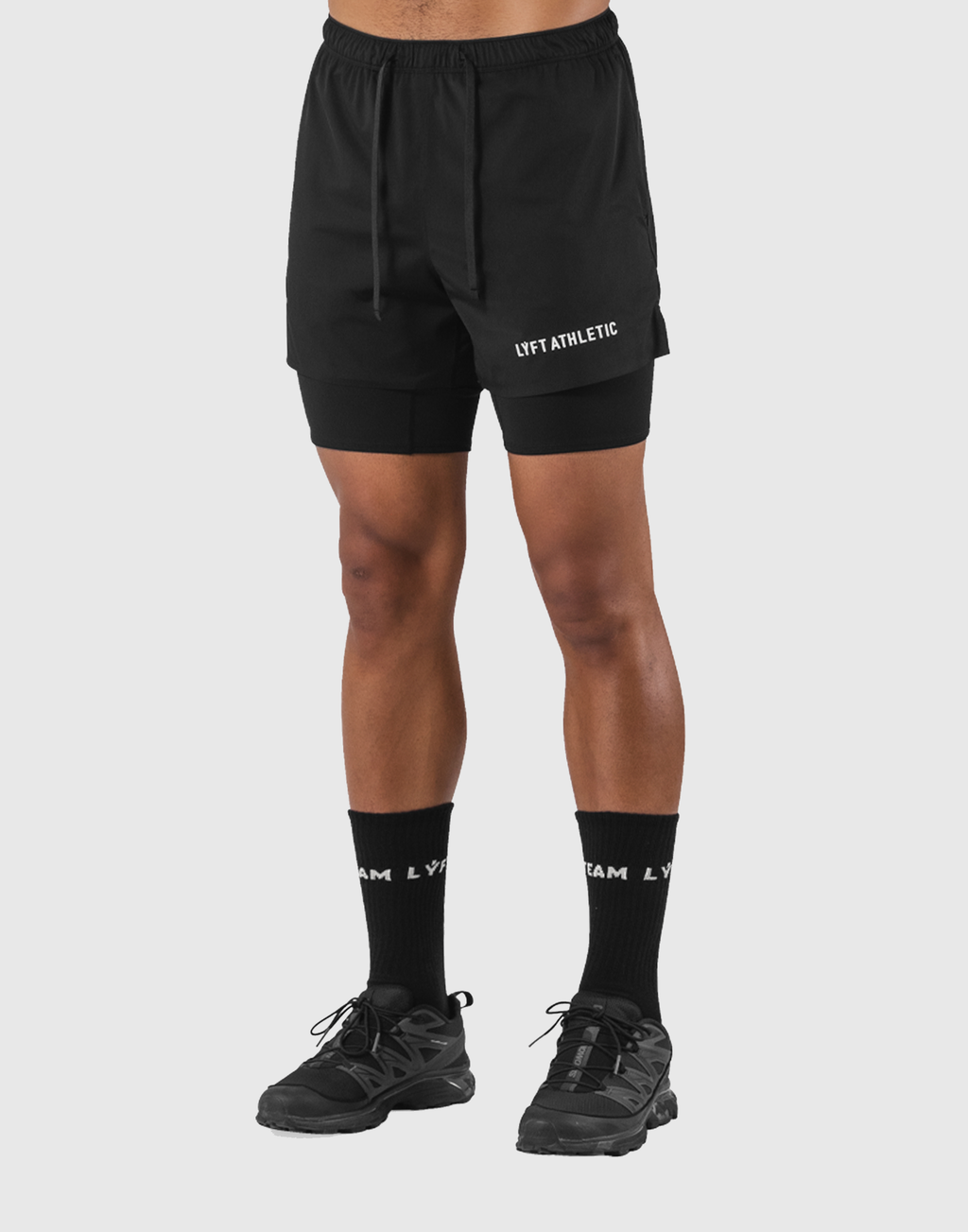 Layered Stretch Shorts - Black – LÝFT