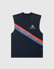 UK Line Design Vintage Tanktop - Navy