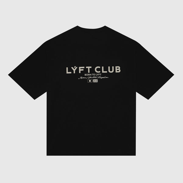 LÝFT CLUB Logo Big T-Shirt - Black
