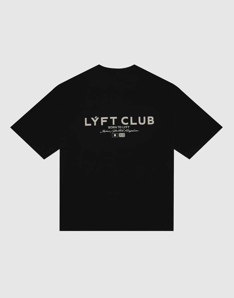 LÝFT CLUB Logo Big T-Shirt - Black