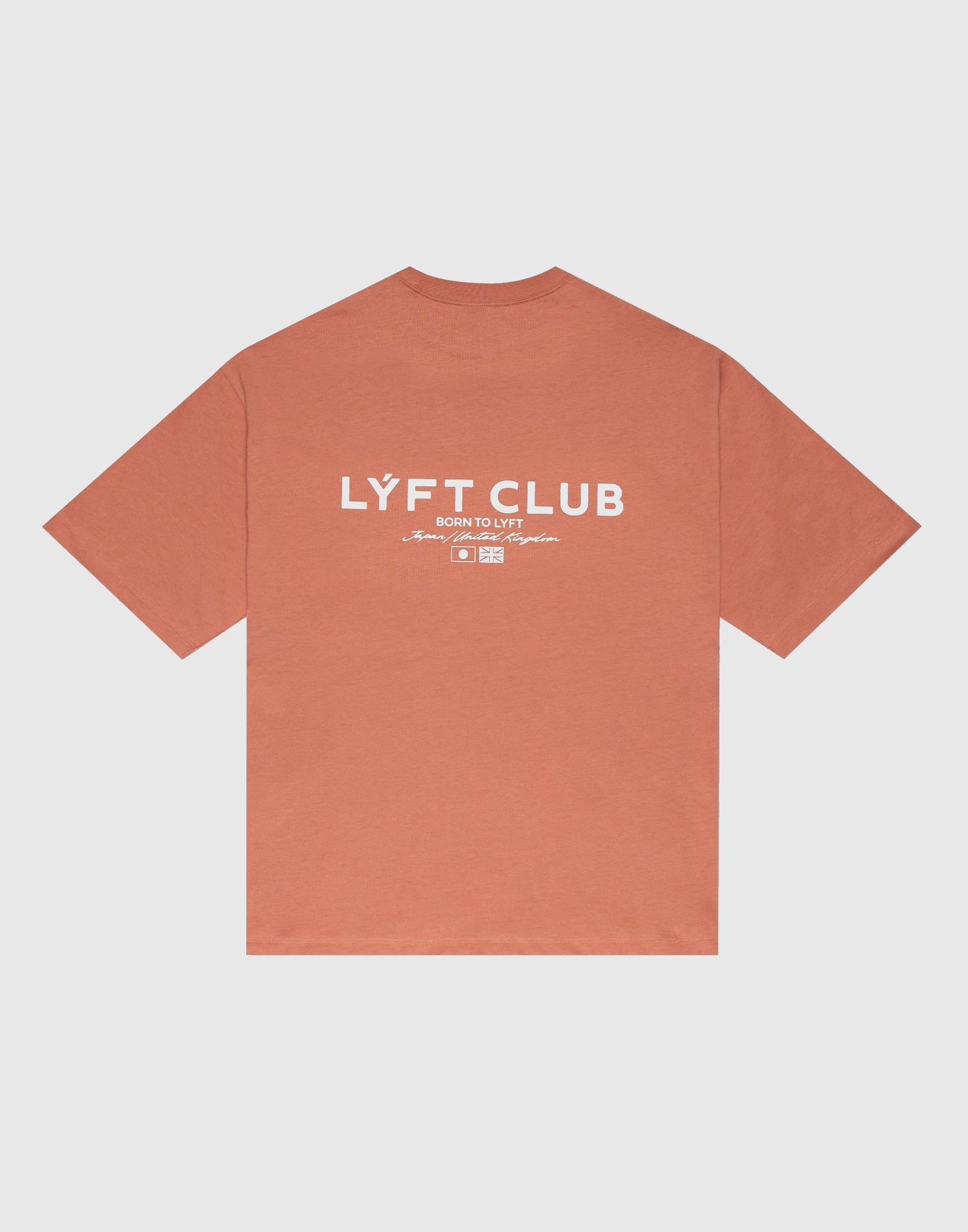 LÝFT CLUB Logo Big T-Shirt - Coral