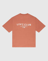 LÝFT CLUB Logo Big T-Shirt - Coral