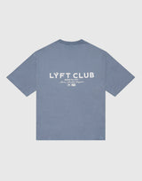 LÝFT CLUB Logo Big T-Shirt - L.Blue