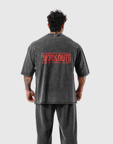 Leg Day Vintage Extra Big T-Shirt - Black