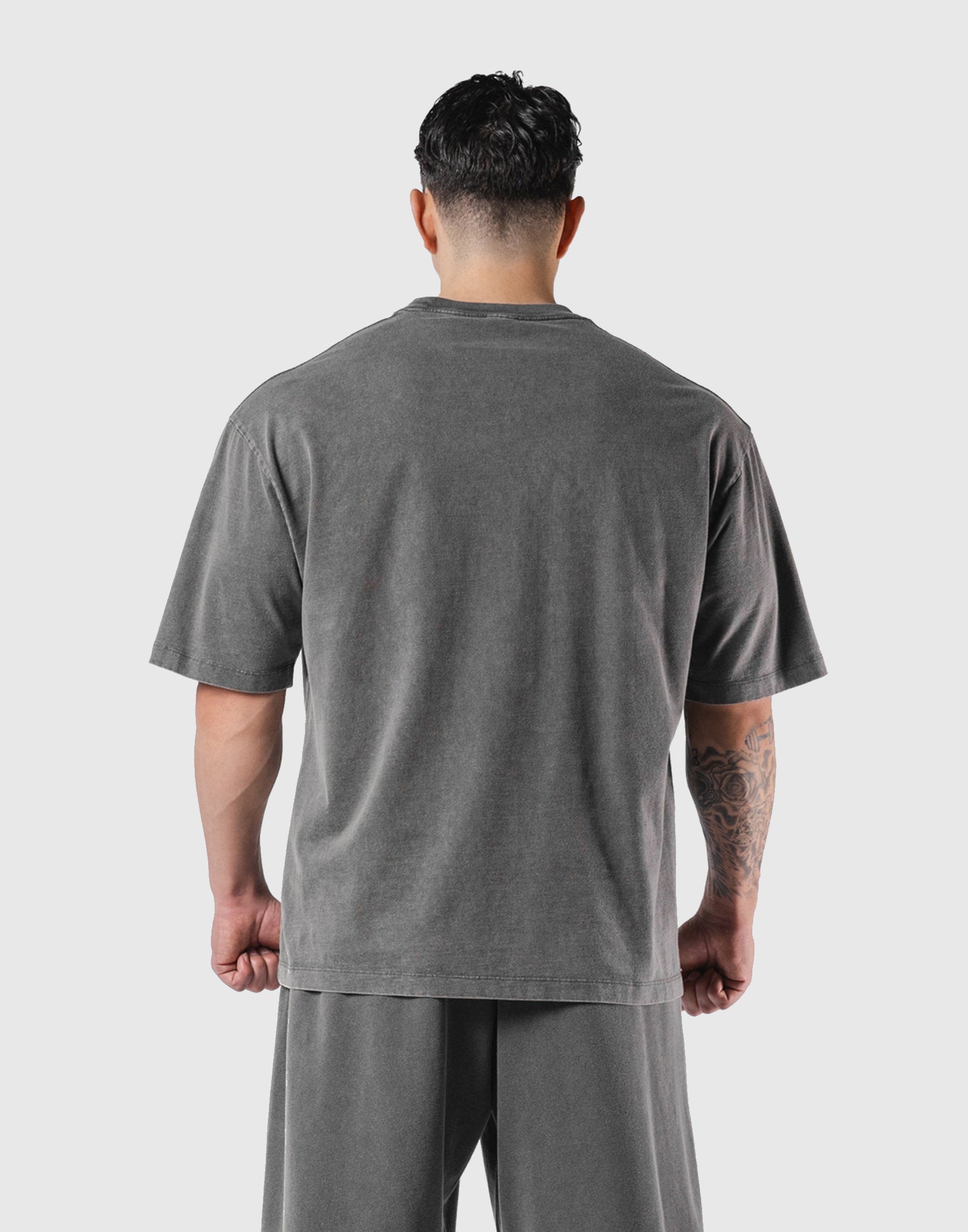 LÝFT Vintage Logo Big T-Shirt - D.Grey