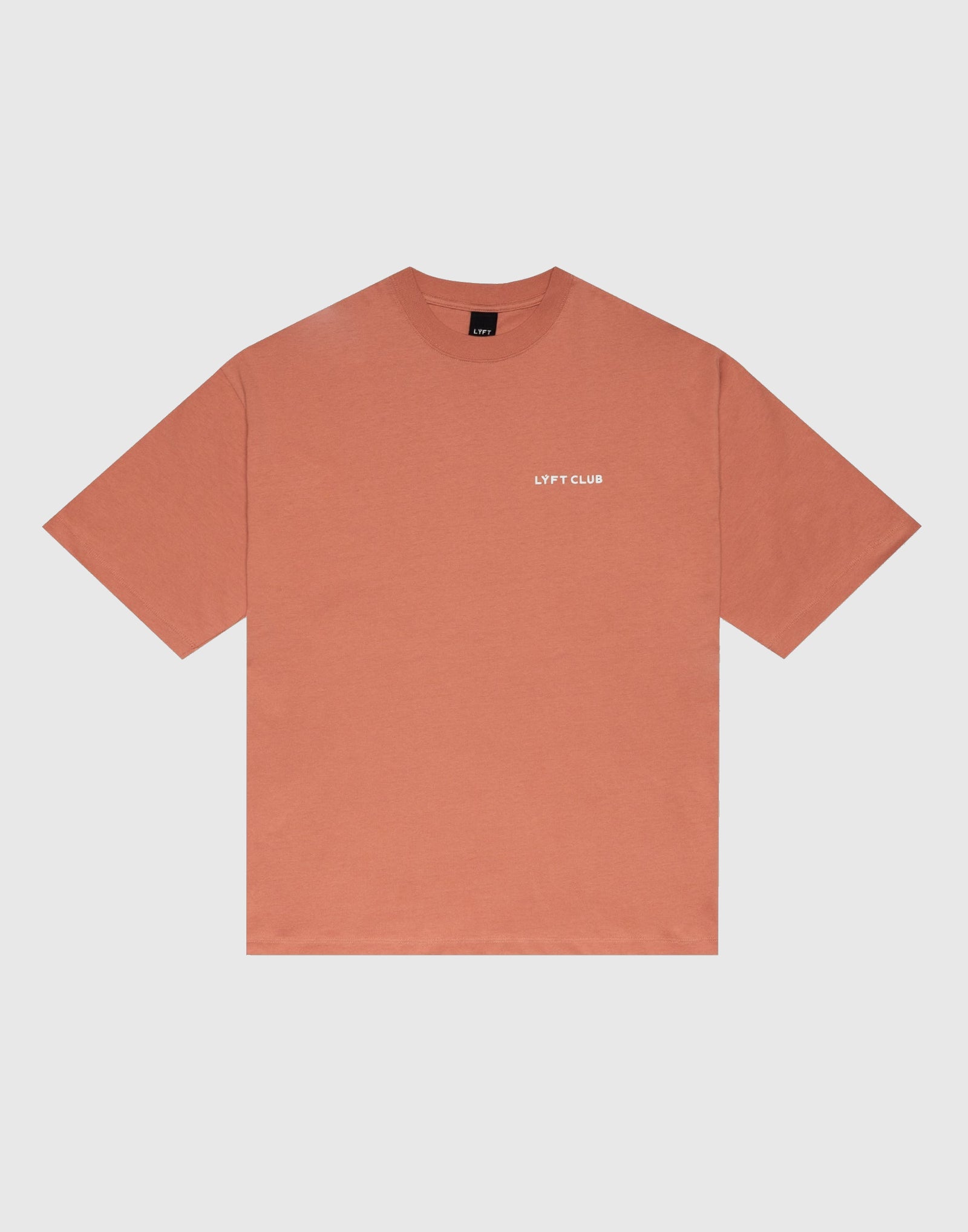 LÝFT CLUB Logo Big T-Shirt - Coral