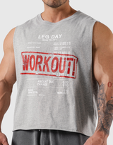 Leg Day Vintage Box Tank Top - Grey